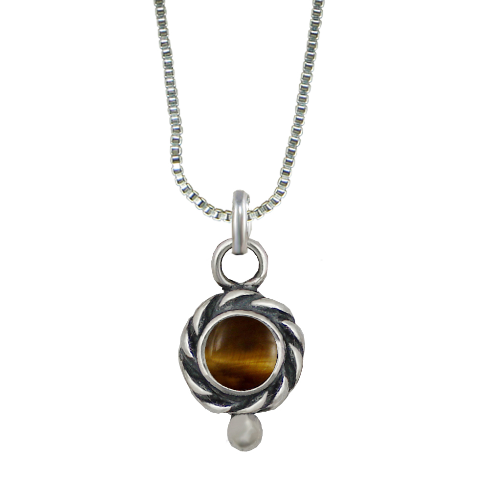 Sterling Silver Little Tiger Eye Pendant Necklace